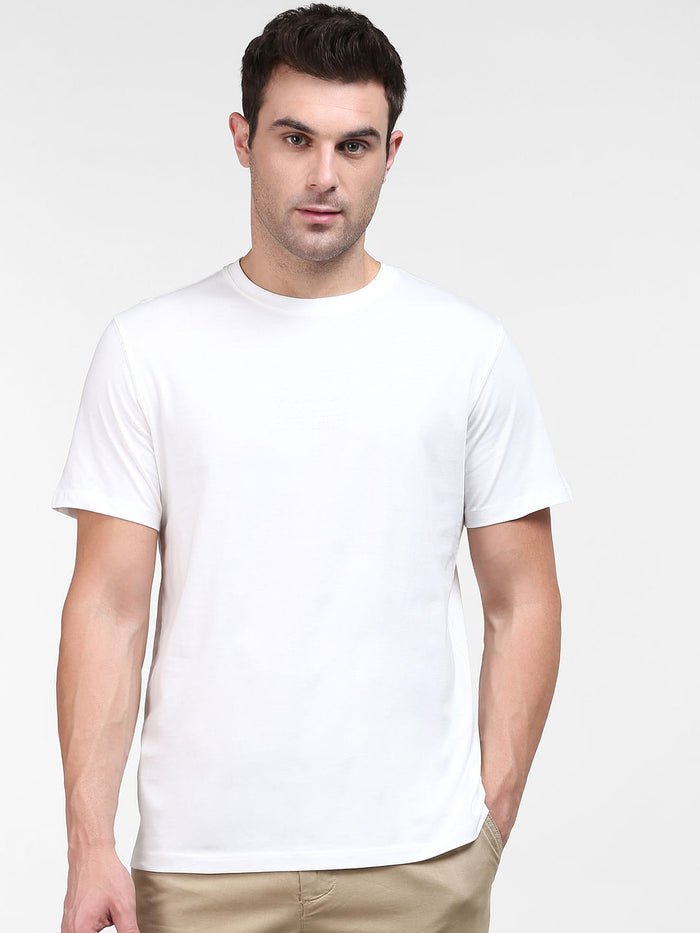White Organic Cotton Crew Neck T-Shirt