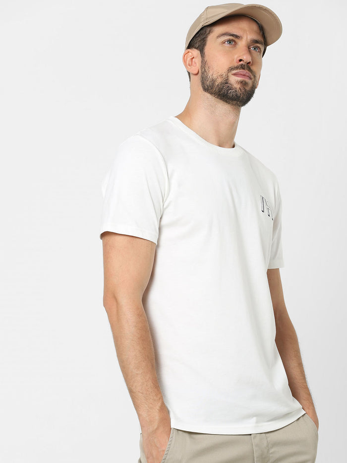 White Organic Cotton Crew Neck T-Shirt
