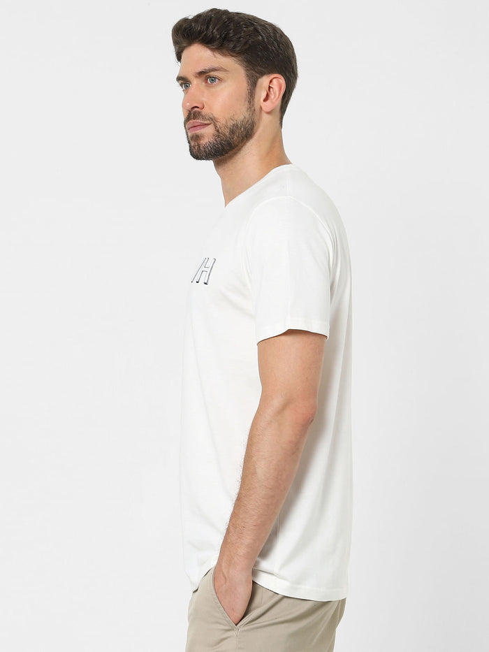 White Organic Cotton Crew Neck T-Shirt