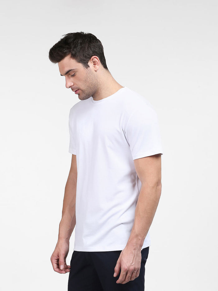 White Organic Cotton Crew Neck T-Shirt