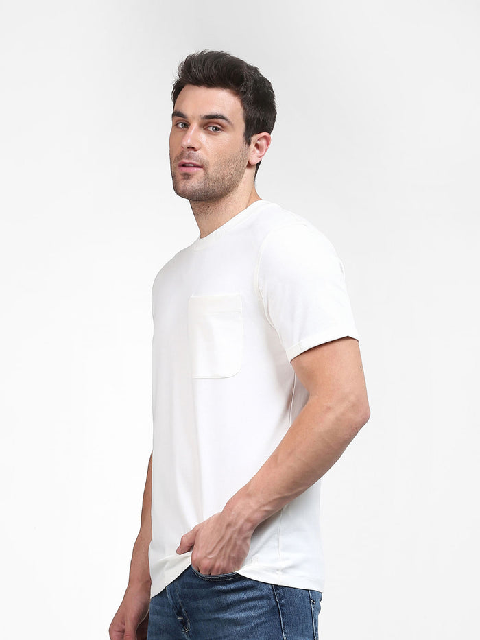 White Organic Cotton Crew Neck T-Shirt