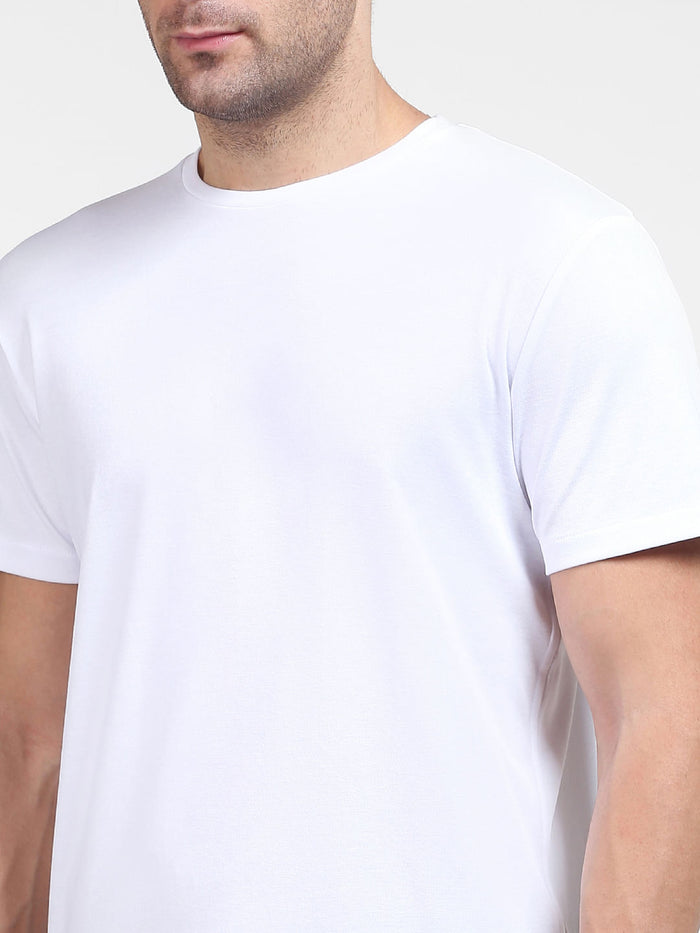 White Organic Cotton Crew Neck T-Shirt