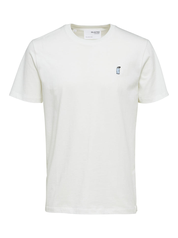 White Organic Cotton Crew Neck T-Shirt