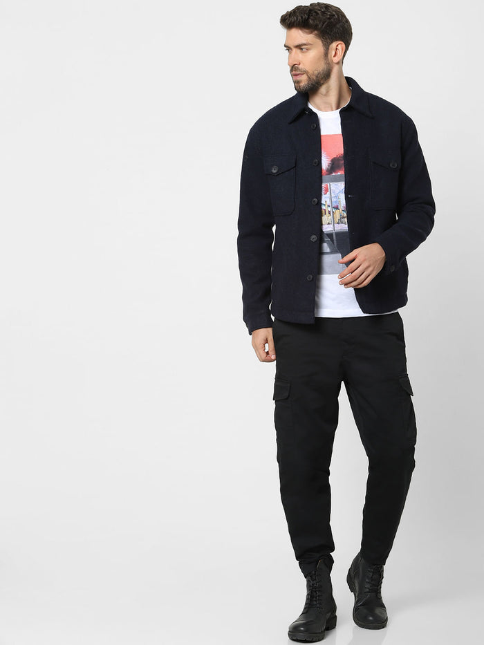 White Organic Cotton Graphic Crew Neck T-Shirt