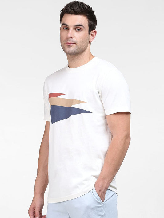 White Organic Cotton Graphic T-Shirt
