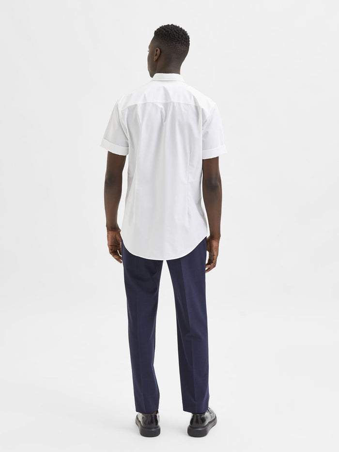 White Organic Cotton Half Sleeves Shirt