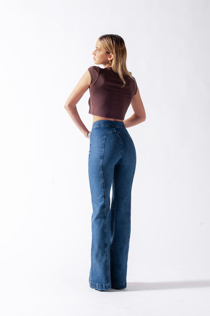 Wildside Saloon Top / Chocolate Brown