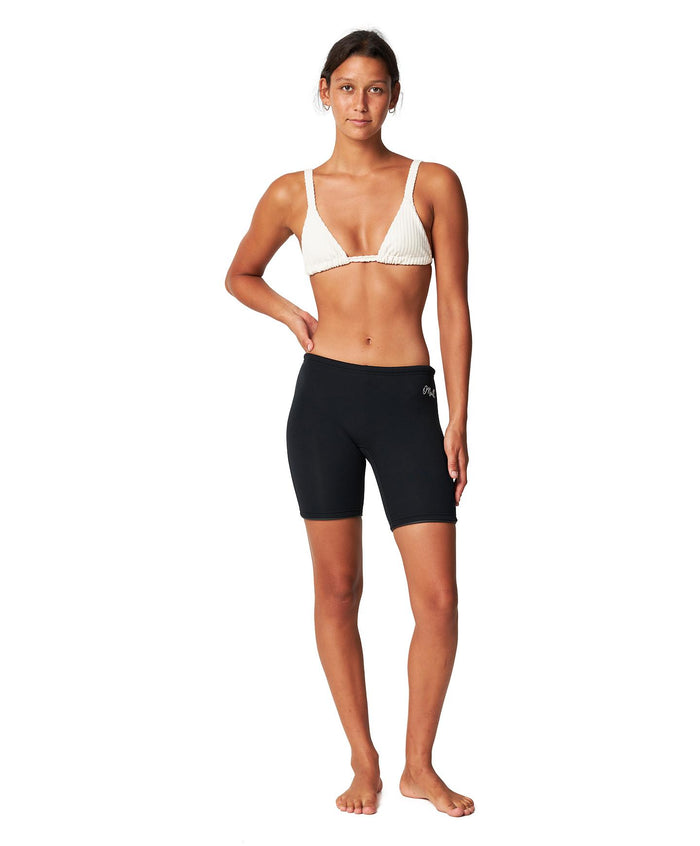 Women's Reactor 1.5mm Long Wetsuit Shorts - Black