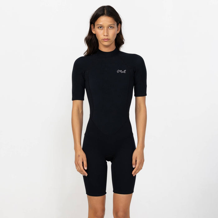 Women's Reactor 2mm Short Sleeve Spring Suit Back Zip - Black