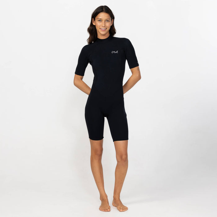 Women's Reactor 2mm Short Sleeve Spring Suit Back Zip - Black