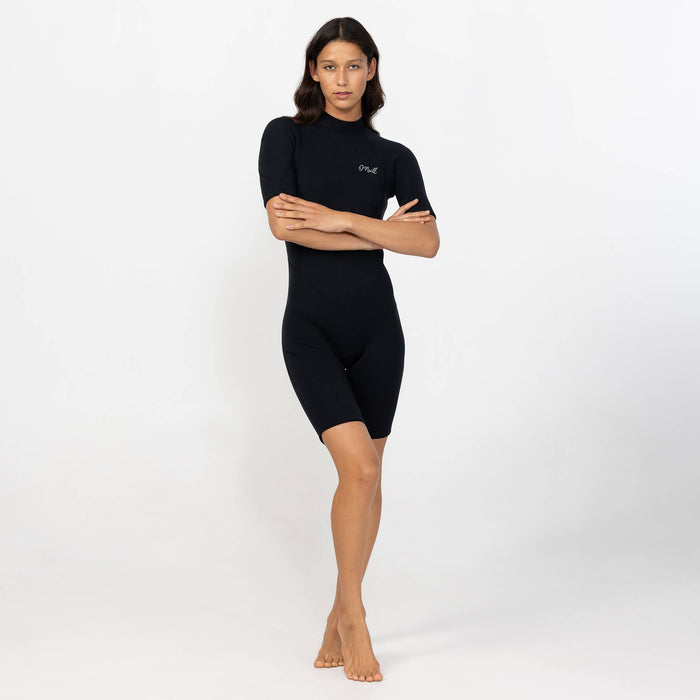 Women's Reactor 2mm Short Sleeve Spring Suit Back Zip - Black
