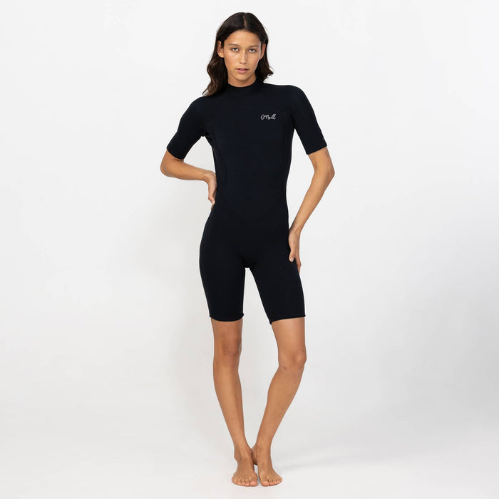 Women's Reactor 2mm Short Sleeve Spring Suit Back Zip - Black