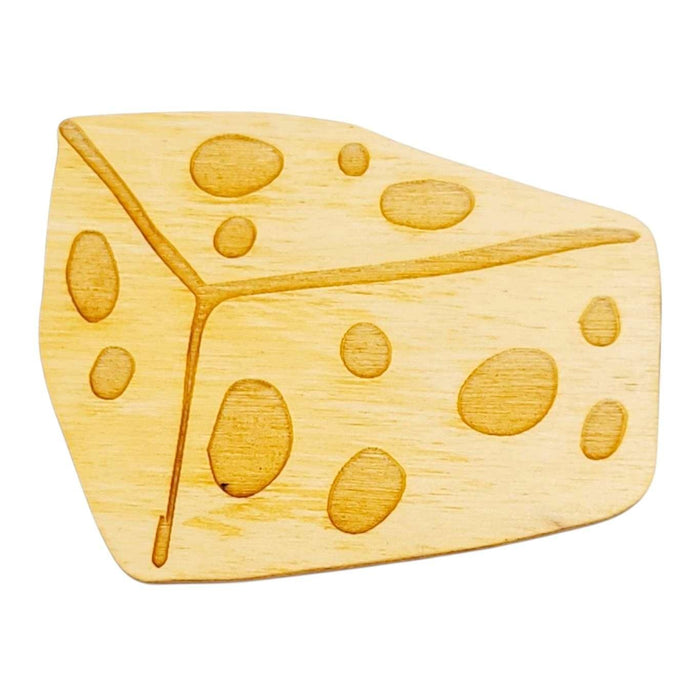 Wooden Magnets - Set of 5 - I’d Rather Be Eating Cheese by SnowMade