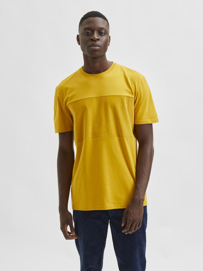 Yellow Organic Cotton Crew Neck T-Shirt