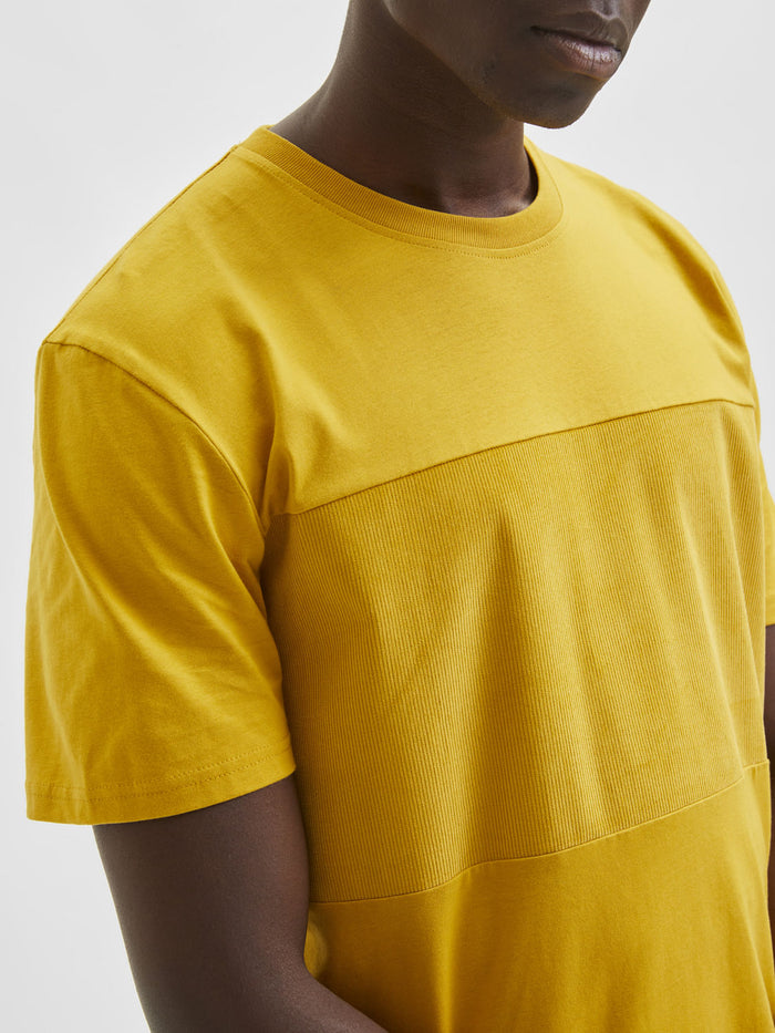Yellow Organic Cotton Crew Neck T-Shirt