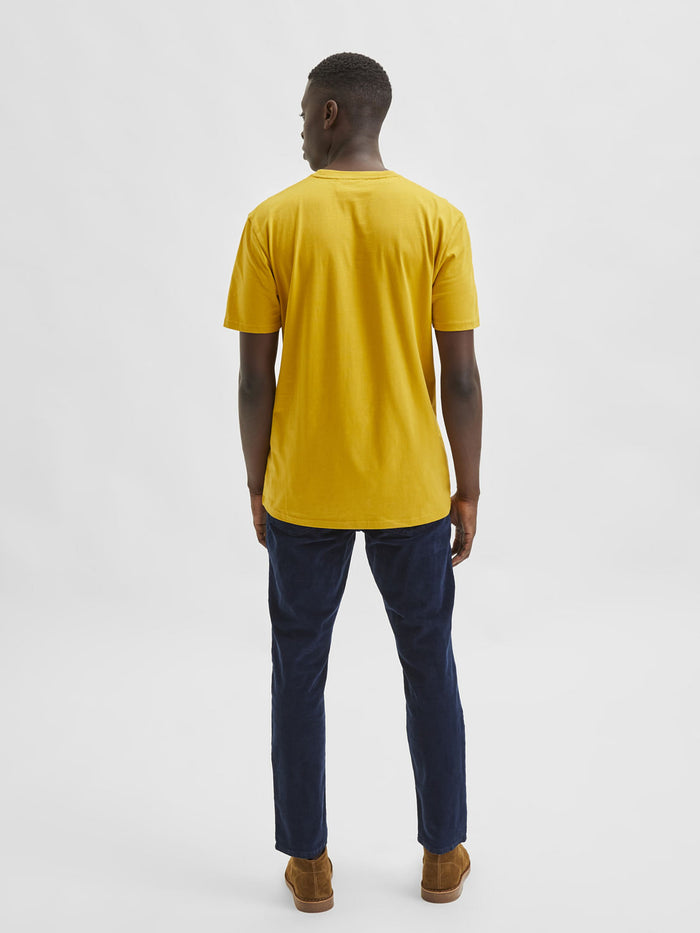 Yellow Organic Cotton Crew Neck T-Shirt