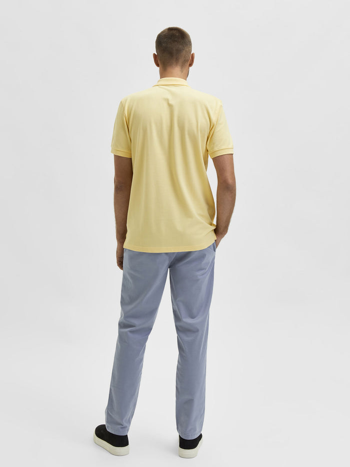 Yellow Organic Cotton Polo Neck T-Shirt